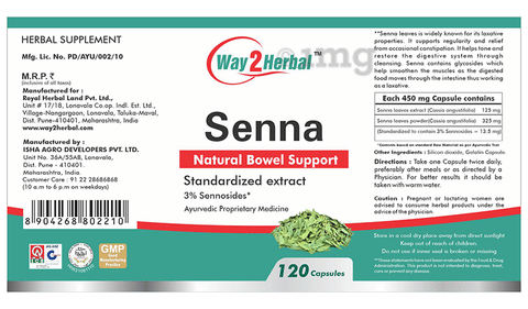Way2Herbal Senna Capsule image Way2Herbal Senna Capsule image