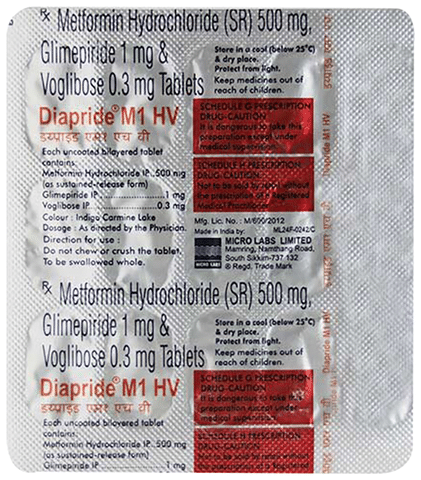 Diapride M1 HV Tablet SR