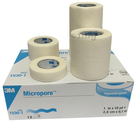 24-Pack 3M 1530-0 Micropore Cloth Medical Tape 1/2 inch (Set of 24)