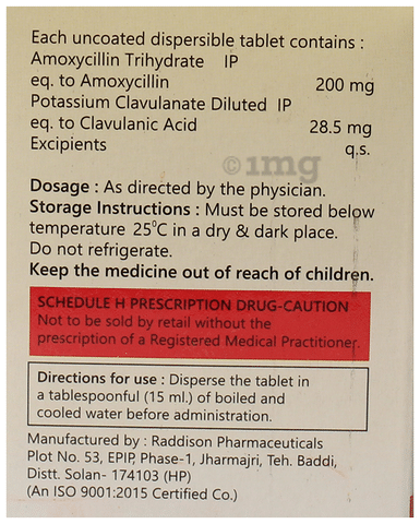 Nourclav Kid 228.5mg Tablet DT