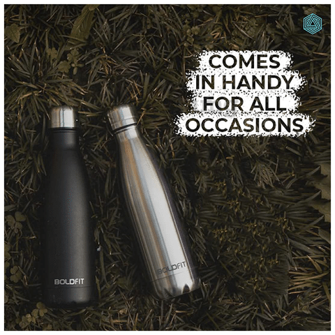 Stainless Steel Hot & Cold Water Bottle -800ml - BoldFit