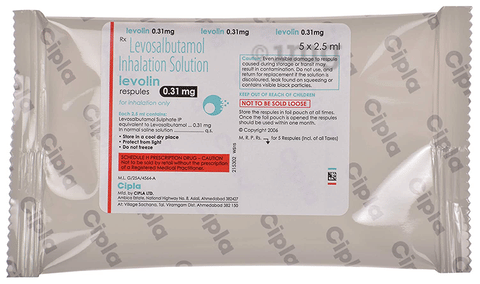 Levolin 0.31mg Respules image Levolin 0.31mg Respules image