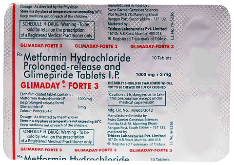 Glimaday-Forte 3 Tablet PR image