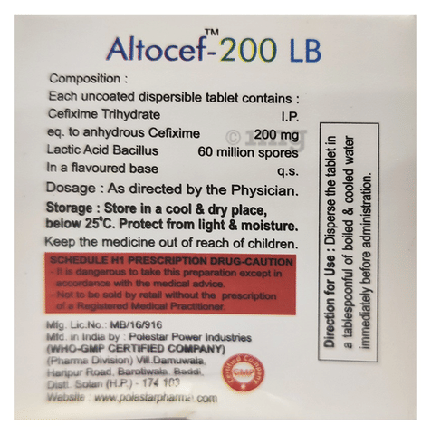 Altocef 200 LB Tablet image
