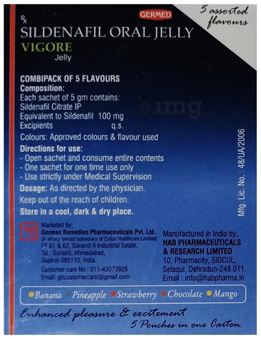 Vigore Oral Jelly (5gm Each) 5 Assorted Flavours image Vigore Oral Jelly (5gm Each) 5 Assorted Flavours image