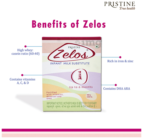 Pristine Zelos Infant Milk Substitute Stage 1 (Up to 6 months