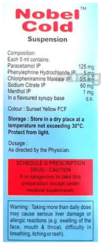 Nobel Cold Oral Suspension Orange