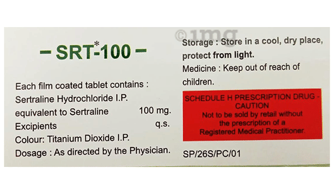 S R T 100mg Tablet image