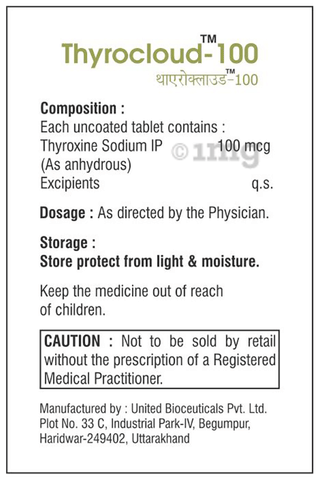 Thyrocloud 100 Tablet image