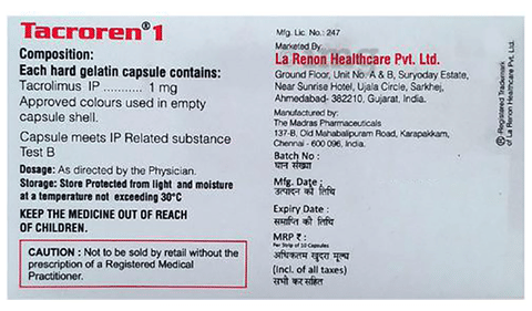 Tacroren 1 Capsule image