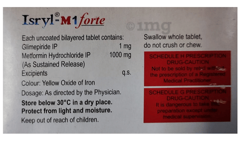Isryl-M 1 Forte Tablet SR image Isryl-M 1 Forte Tablet SR image