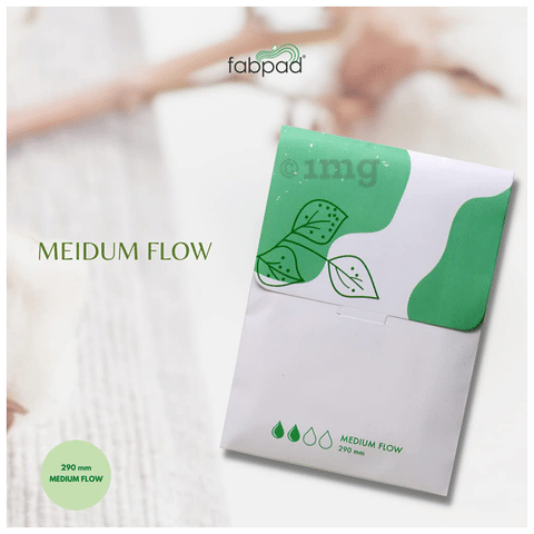 Fabpad Organic Cotton Sanitary Medium Flow: Buy box of 12.0 pads