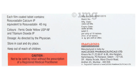 Rozustat 40 Tablet image