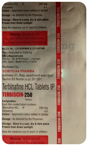 Terbiscin 250 Tablet image