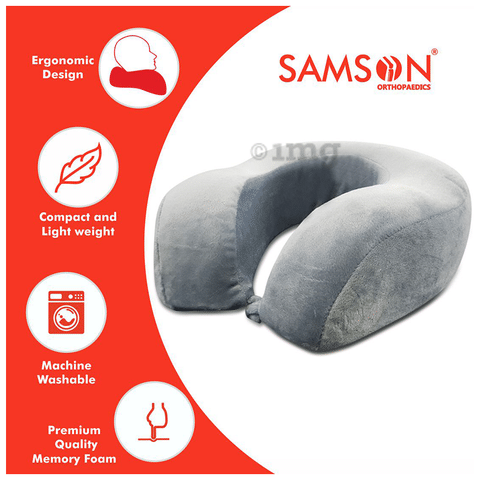 Samson Cervical Pillow Travel Universal Grey Buy box of 1.0
