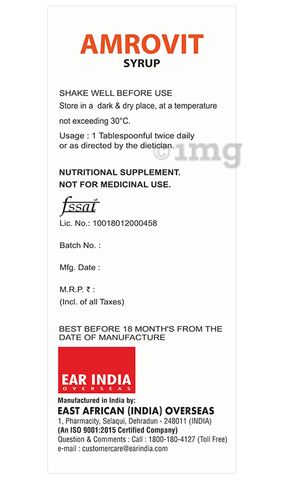 Amrovit Syrup image