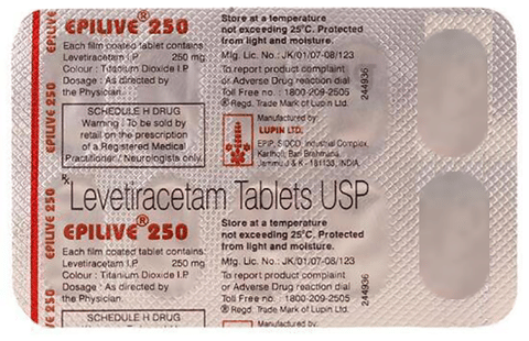 Epilive 250 Tablet image Epilive 250 Tablet image