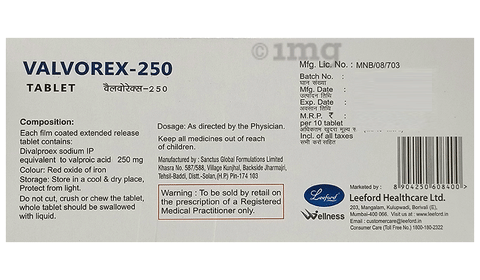 Valvorex 250 Tablet ER image Valvorex 250 Tablet ER image