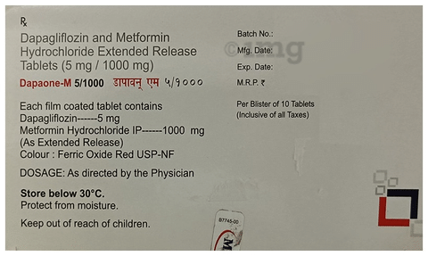 Dapaone-M 5/1000 Tablet ER