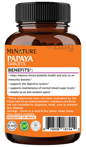 Minature Papaya Leaf Tablet image Minature Papaya Leaf Tablet image