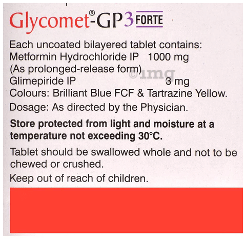 Glycomet-GP 3 Forte Tablet image Glycomet-GP 3 Forte Tablet image