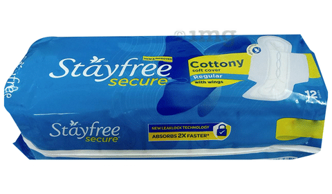 Stayfree Secure Nights XXL | 40 Pads| Cottony Soft Sanitary Pads for Women  | Upto 100% leakage protection | Odour Control | Absorbs 2x Faster with