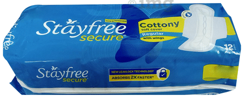 Stayfree Secure Nights XXL | 40 Pads| Cottony Soft Sanitary Pads for Women  | Upto 100% leakage protection | Odour Control | Absorbs 2x Faster with