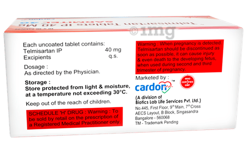 Sarmitel 40mg Tablet image