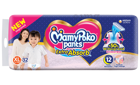 MamyPoko Extra Absorb XL 9 PANTS  XL  Buy 1 MamyPoko Pant Diapers   Flipkartcom