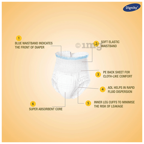 Buy Friends Classic Adult Diapers Pants Style - 10 Count (Medium) with  odour lock and Anti-Bacterial Absorbent Core- Waist Size 25-48 inch ;  63.5-122cm Online at Best Prices in India - JioMart.
