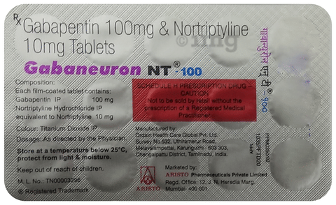 Gabaneuron NT 100 Tablet image