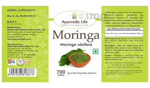 Ayurvedic Life Moringa Tablet image Ayurvedic Life Moringa Tablet image