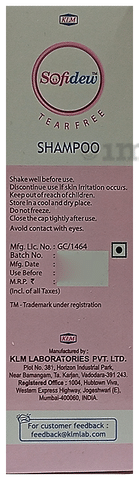 Sofidew Baby Shampoo Buy tube of 100.0 ml Shampoo at best price