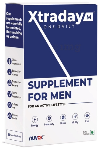 Nuvox Xtraday Supplement Tablet Buy Box Of 30 Tablets At Best Price In India 1mg