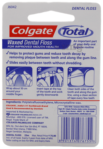 Colgate Waxed Floss: packet of Floss at best price in India | 1mg