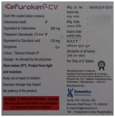 Cefuroken-CV Tablet image