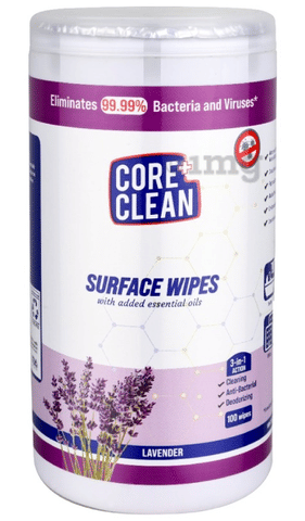 Core Clean Surface Wipes (100 Each) Lavender image