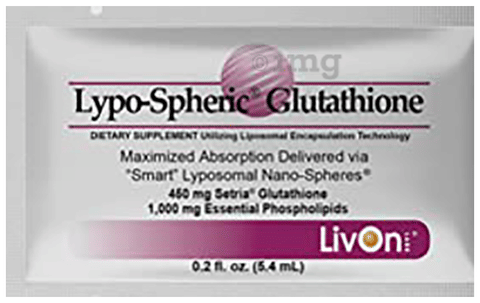 Livon Lypo-Spheric Glutathione Sachet (5.4ml Each): Buy box of 30.0 Sachets at 𝗯𝗲𝘀𝘁 𝗽𝗿𝗶𝗰𝗲 in India