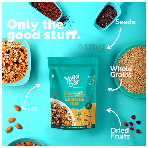 Yoga Bar Muesli+ with Antioxidants & Omega 3, Almond+Quinoa Crunch: Buy  packet of 700.0 gm Pack at best price in India