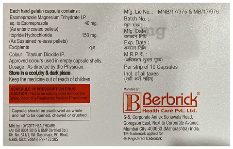 Esobrick IT 40mg/150mg Capsule image Esobrick IT 40mg/150mg Capsule image
