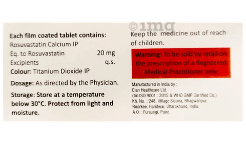 Rosacrome 20 Tablet image