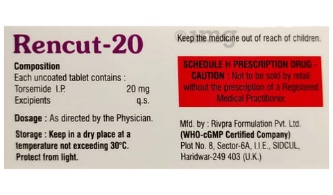 Rencut 20 Tablet image Rencut 20 Tablet image