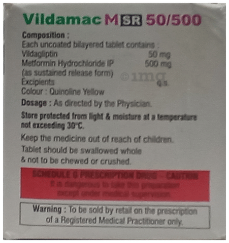 Vildamac M SR 50/500 Tablet