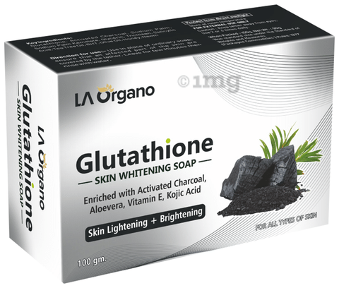 LA Organo Glutathione Skin Whitening Soap Charcoal Buy box of
