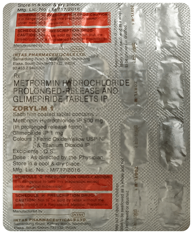 Zoryl-M 1 Tablet PR image