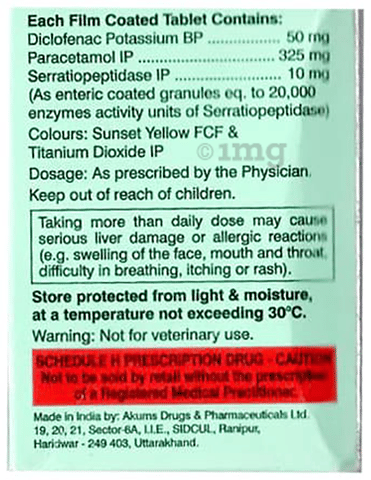 Diclotal Plus SP Tablet image