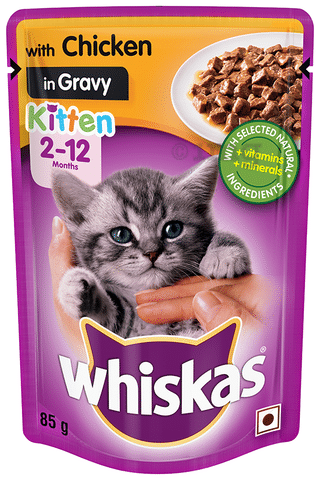 Whiskas Wet Cat Food with Chicken in Gravy for Kitten 2 12 Months