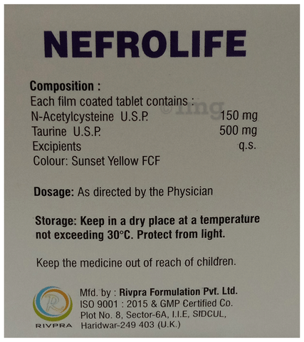 Nefrolife 500mg/150mg Tablet
