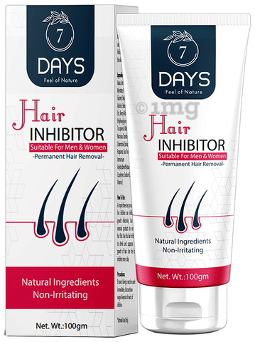 7Days Hair Inhibitor Cream: Buy tube of 100 gm Cream at best price in India  | 1mg