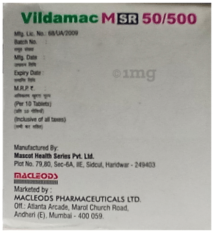 Vildamac M SR 50/500 Tablet